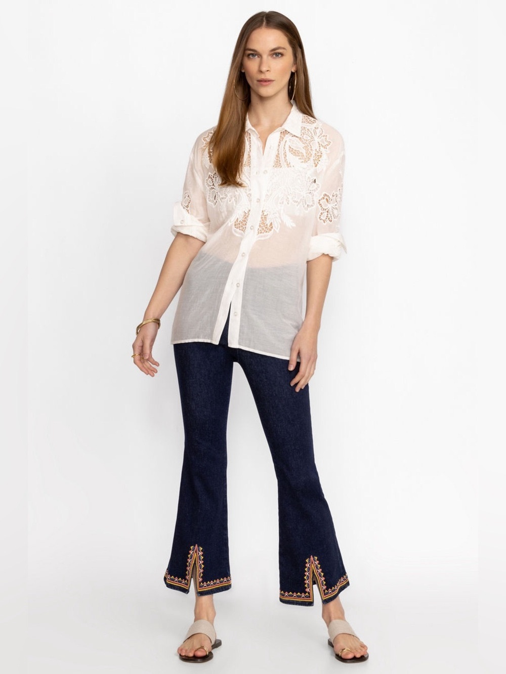 Johnny Was Katie Flare Jeans